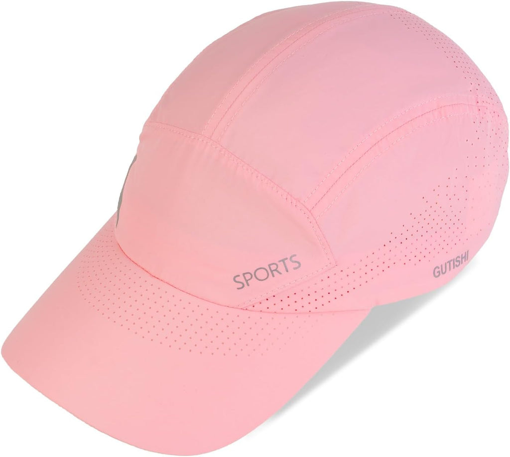 Quick Dry Running Hat Adjustable Cooling Baseball Hat Breathable Sport Cap Reflective UPF 50+ Run Hats for Womens Men
