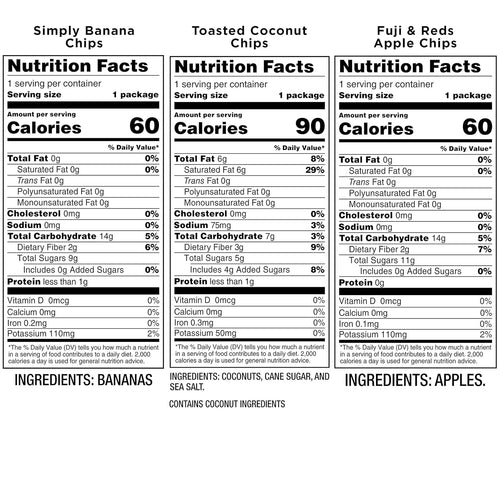 Bare Baked Crunchy, Fruit Variety Pack, 0.53 Ounce (Pack of 16)