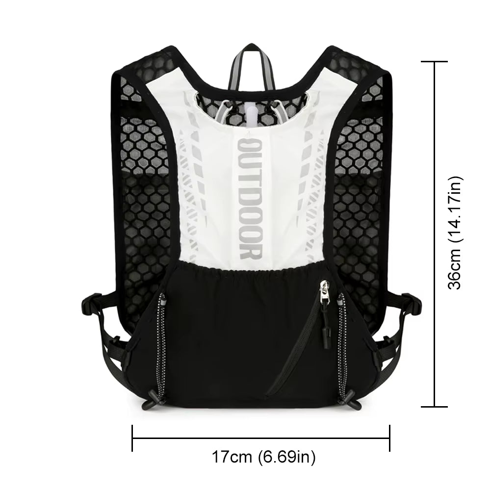 Hydration Running Vest Waterproof Lightweight Running Vest Reflective Outdoors Hydration Pack for Hiking Trail Running
