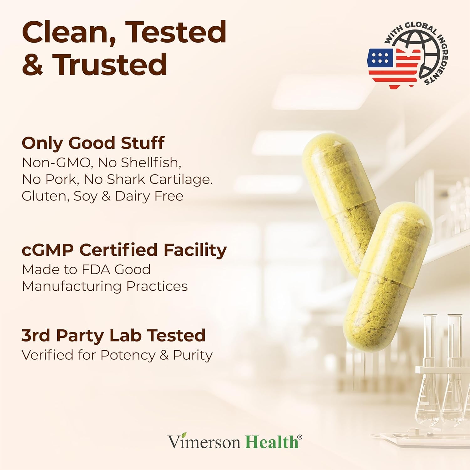 Glucosamine Chondroitin MSM – Joint Support Supplement for Women and Men with Glucosamine Sulfate 1500 Mg, Chondroitin and MSM – for Cartilage, Joint Health and Flexibility – 90 Capsules