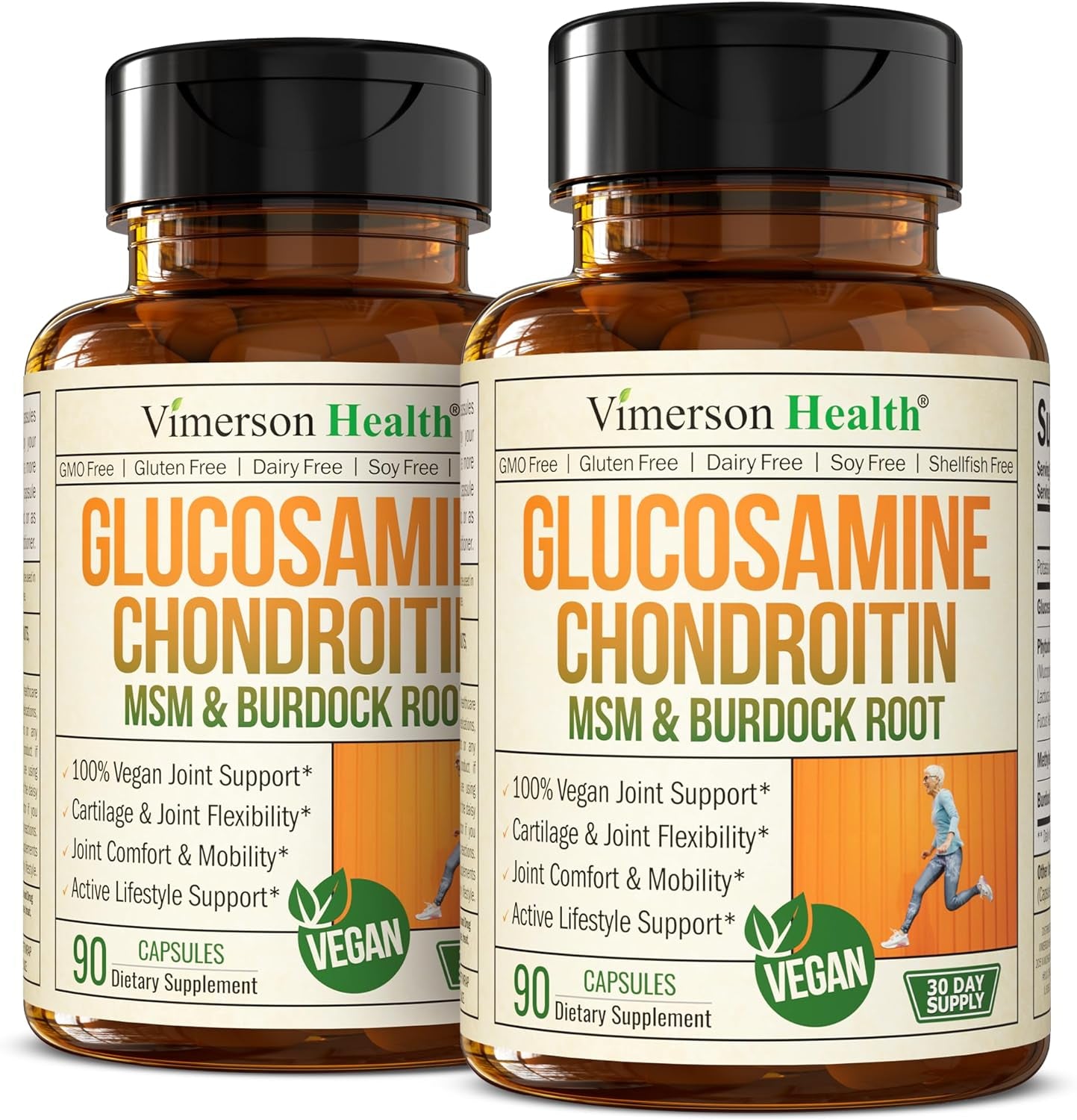 Glucosamine Chondroitin MSM – Joint Support Supplement for Women and Men with Glucosamine Sulfate 1500 Mg, Chondroitin and MSM – for Cartilage, Joint Health and Flexibility – 90 Capsules