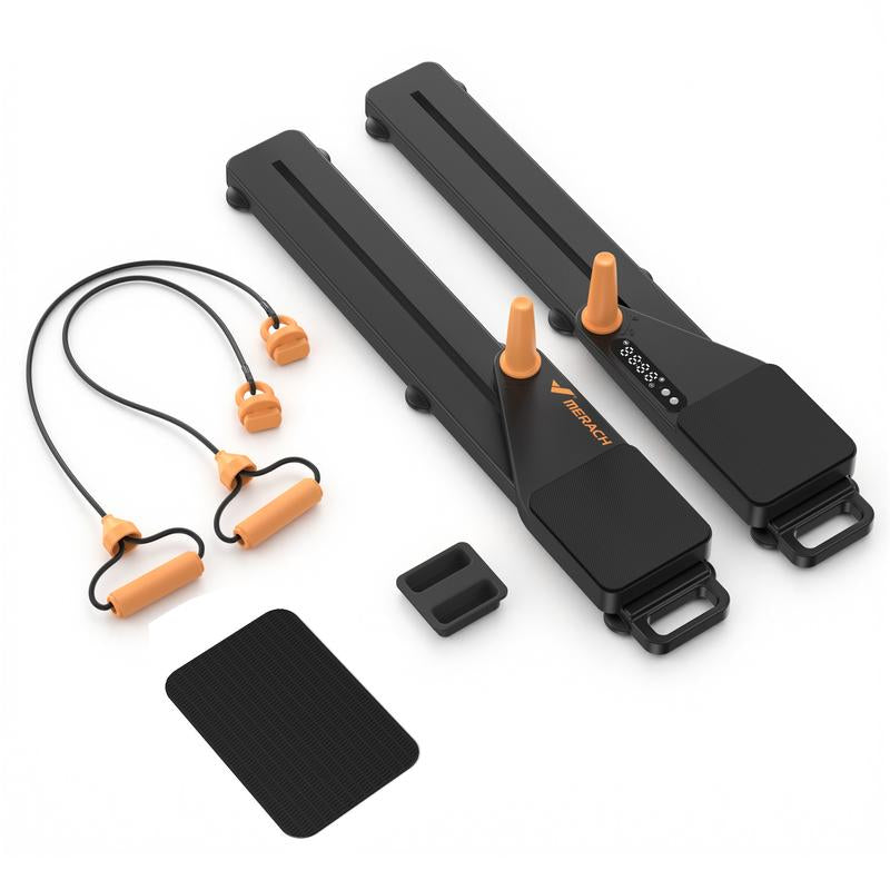 Merach Multi-Functional Adjustable Ab Exercise Board, Split Ab Slide Roller Board, Home Pilates Reformer with Knee Mat for Home Gym Core & Ab Strength Training, Abdominal Crunch Machine, Tiktokshopblackfriday