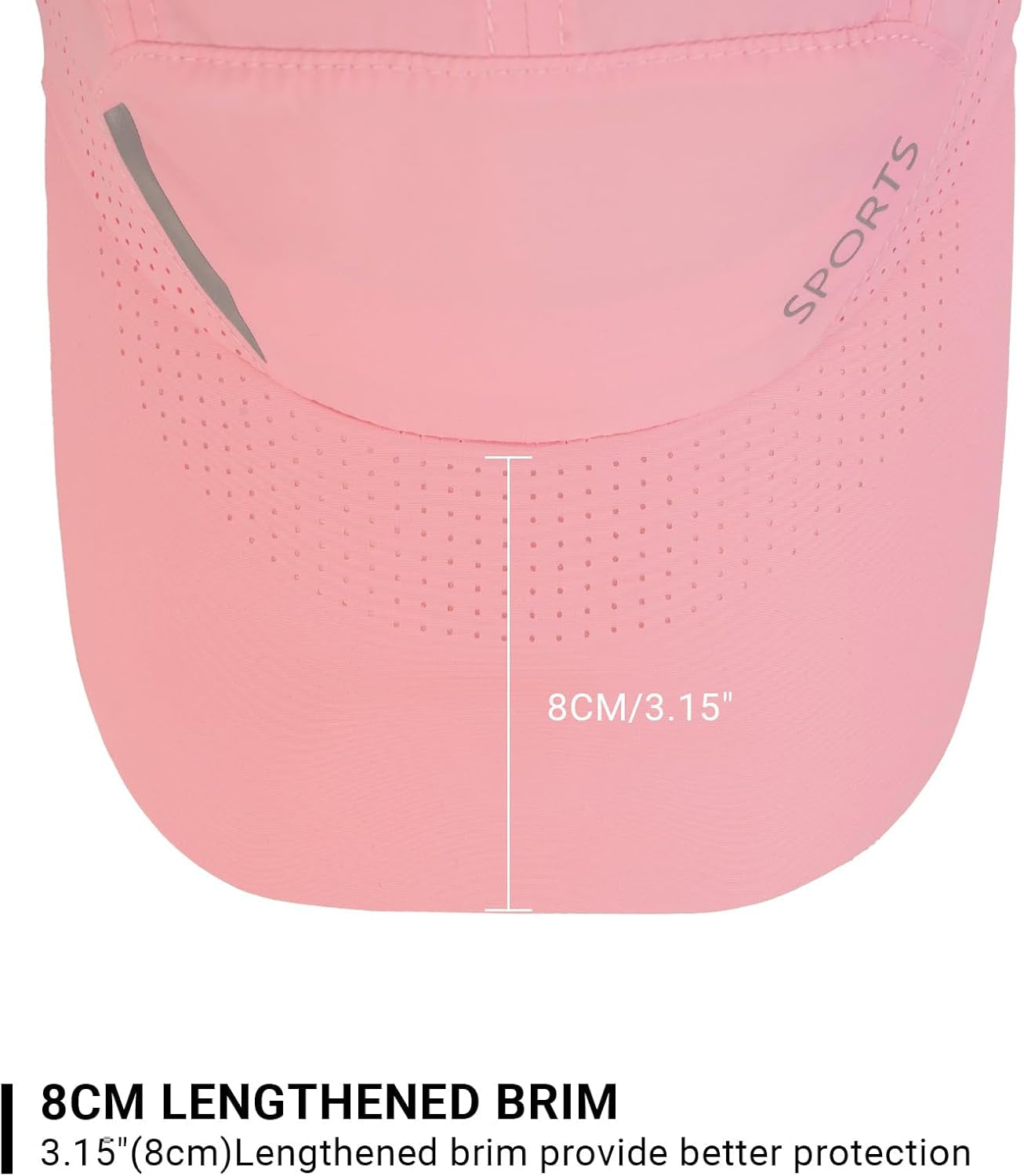 Quick Dry Running Hat Adjustable Cooling Baseball Hat Breathable Sport Cap Reflective UPF 50+ Run Hats for Womens Men