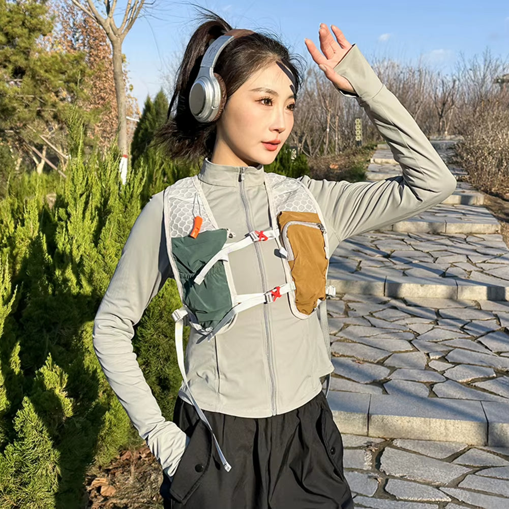 Hydration Running Vest Waterproof Lightweight Running Vest Reflective Outdoors Hydration Pack for Hiking Trail Running