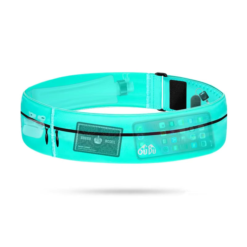 Invisible Sports Hydration Belt Bag Running Phone Belt Waist Pack with Water Bottle Holder for Men Women Cycling Hiking Walking