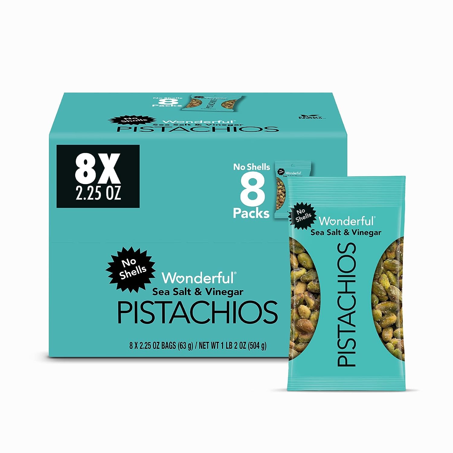 Wonderful Pistachios No Shells, 3 Flavors Mixed Variety Pack of 9 (0.75 Ounce), Roasted & Salted Nuts (4), Chili (3), Honey (2), Protein Snacks, Gluten Free, Healthy Snacks Variety Pack for Adults