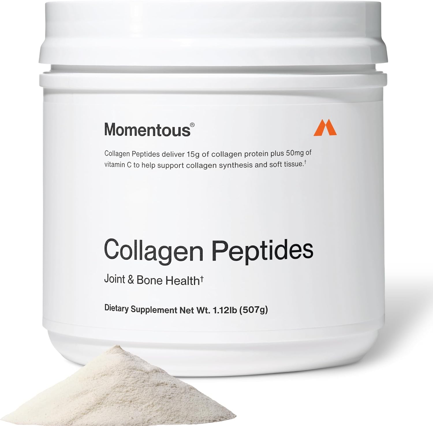 Momentous Grass-Fed Collagen Peptides Powder - Collagen Protein Powder with Fortigel & Vitamin C for Hair, Skin, Nails, & Joint Health Support - NSF Certified for Sport - Packaging May Vary