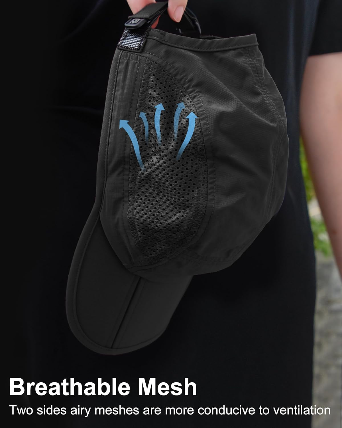 GADIEMKENSD Mens Folding Outdoor Hat Long Brim UPF 50+ Sun Protection