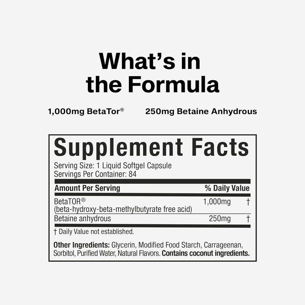Muscletech HMB Supplements 1000Mg, Clear Muscle (42 Liquid Softgels) - Highest Grade HMB for Lean Muscle & Recovery-Hmb Free Acid Muscle Supplement-Help Decrease Muscle Breakdown - Packaging May Vary