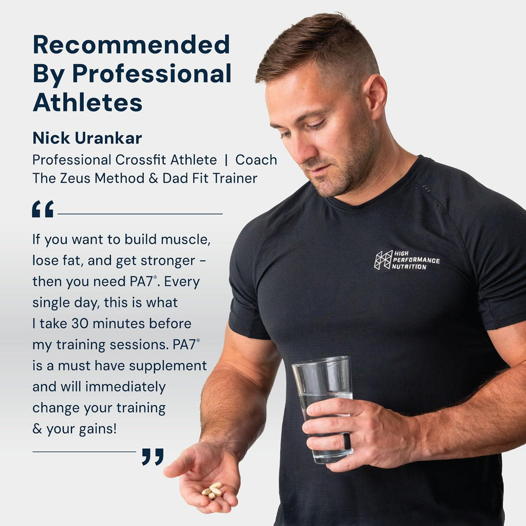 HPN PA(7) Phosphatidic Acid Muscle Builder Top Natural Muscle Builder - Boost Mtor | Build Mass and Strength from Your Workout | 30 Day Supply