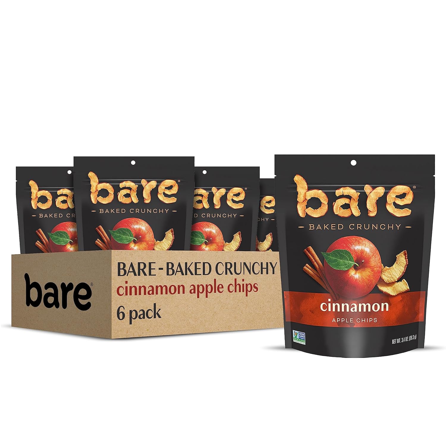 Bare Baked Crunchy, Fruit Variety Pack, 0.53 Ounce (Pack of 16)