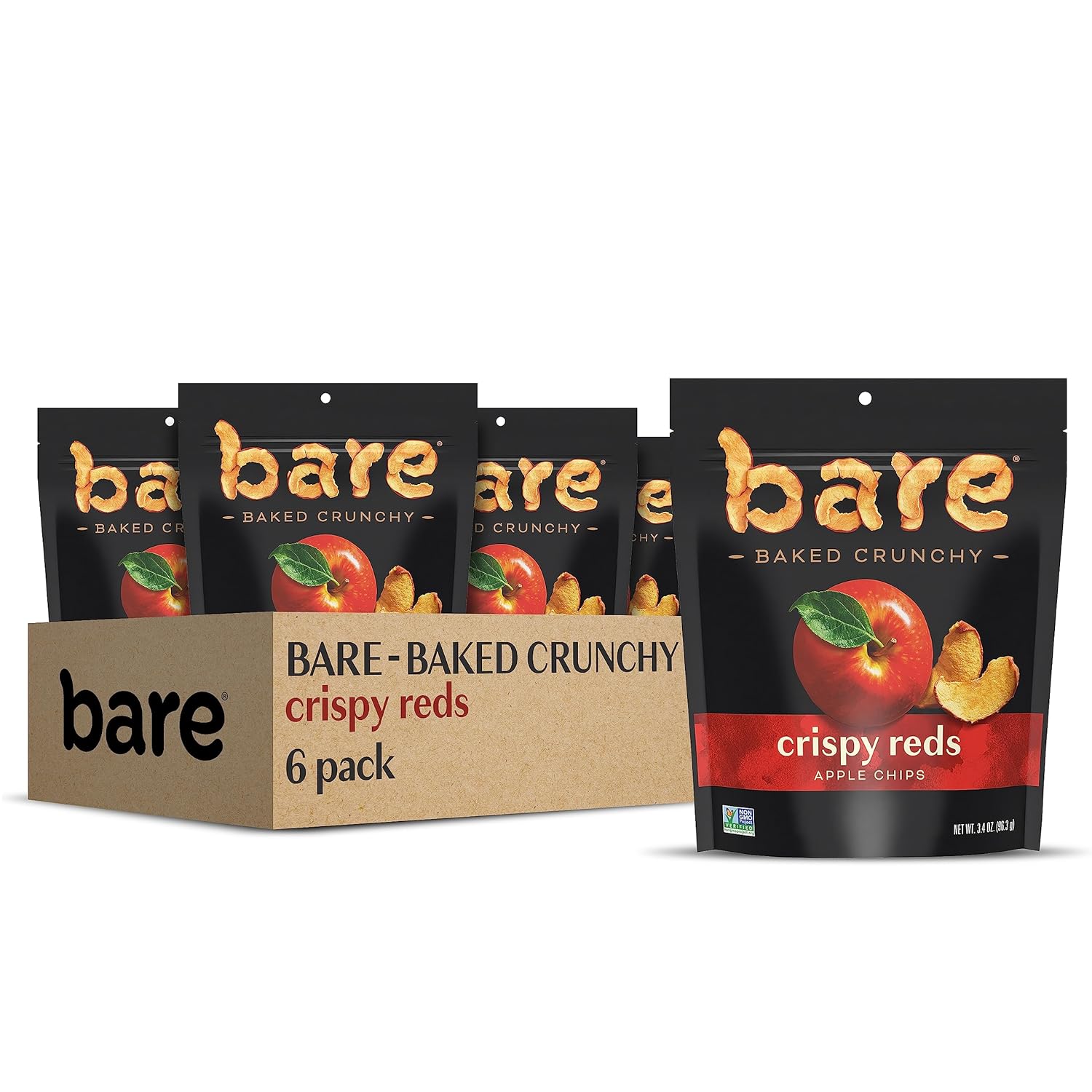 Bare Baked Crunchy, Fruit Variety Pack, 0.53 Ounce (Pack of 16)