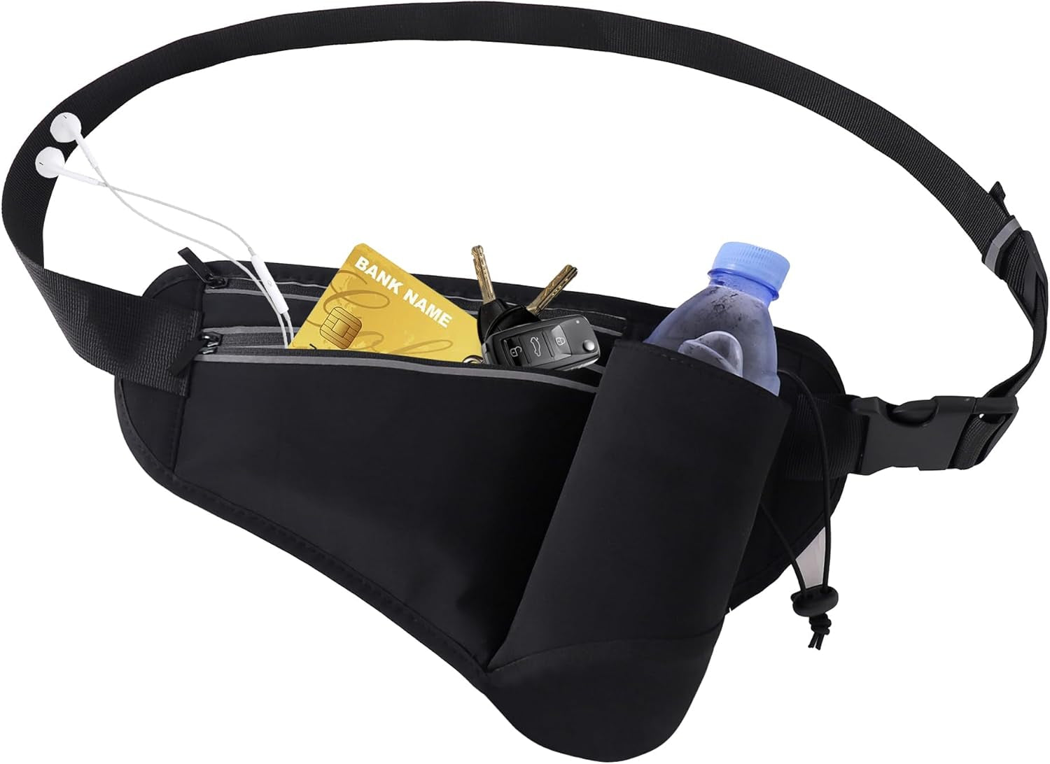 Slim Running Belt for Women Men,Runners Fanny Pack Phone Holder,Money Belt,Running Gear Accessories,With 3 Pockets.(Pink)