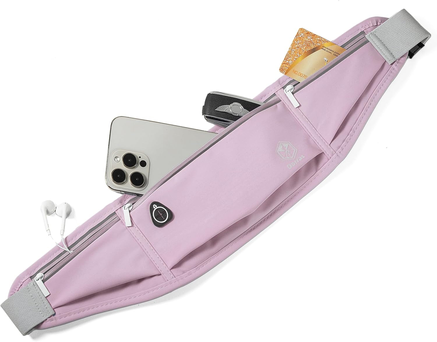 Slim Running Belt, Workout Fanny Packs for Women, Exercise Waist Pack Running Phone Holder Money Belt Runner Bag