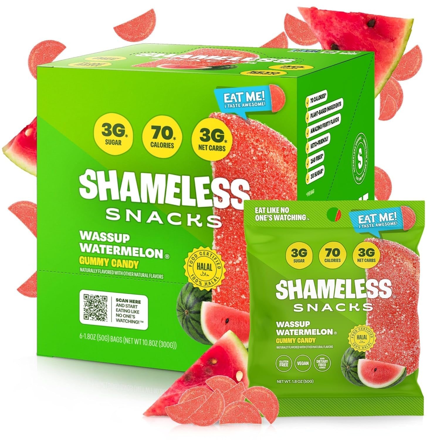 Shameless Snacks - Healthy Low Calorie Snacks, Low Carb Keto Gummies (Gluten Free Candy) - 6 Pack Super Variety Pack